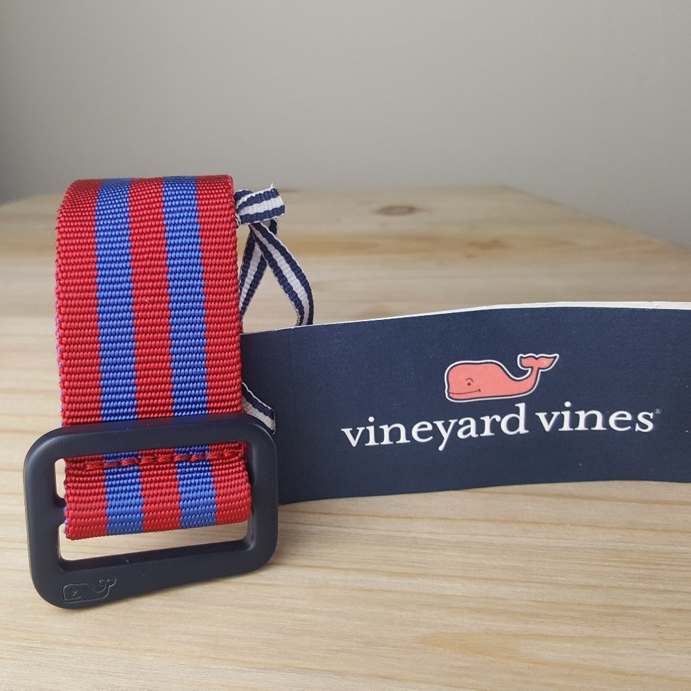 Vineyard Vines Mens STRIPE Tech Friction Belt XL